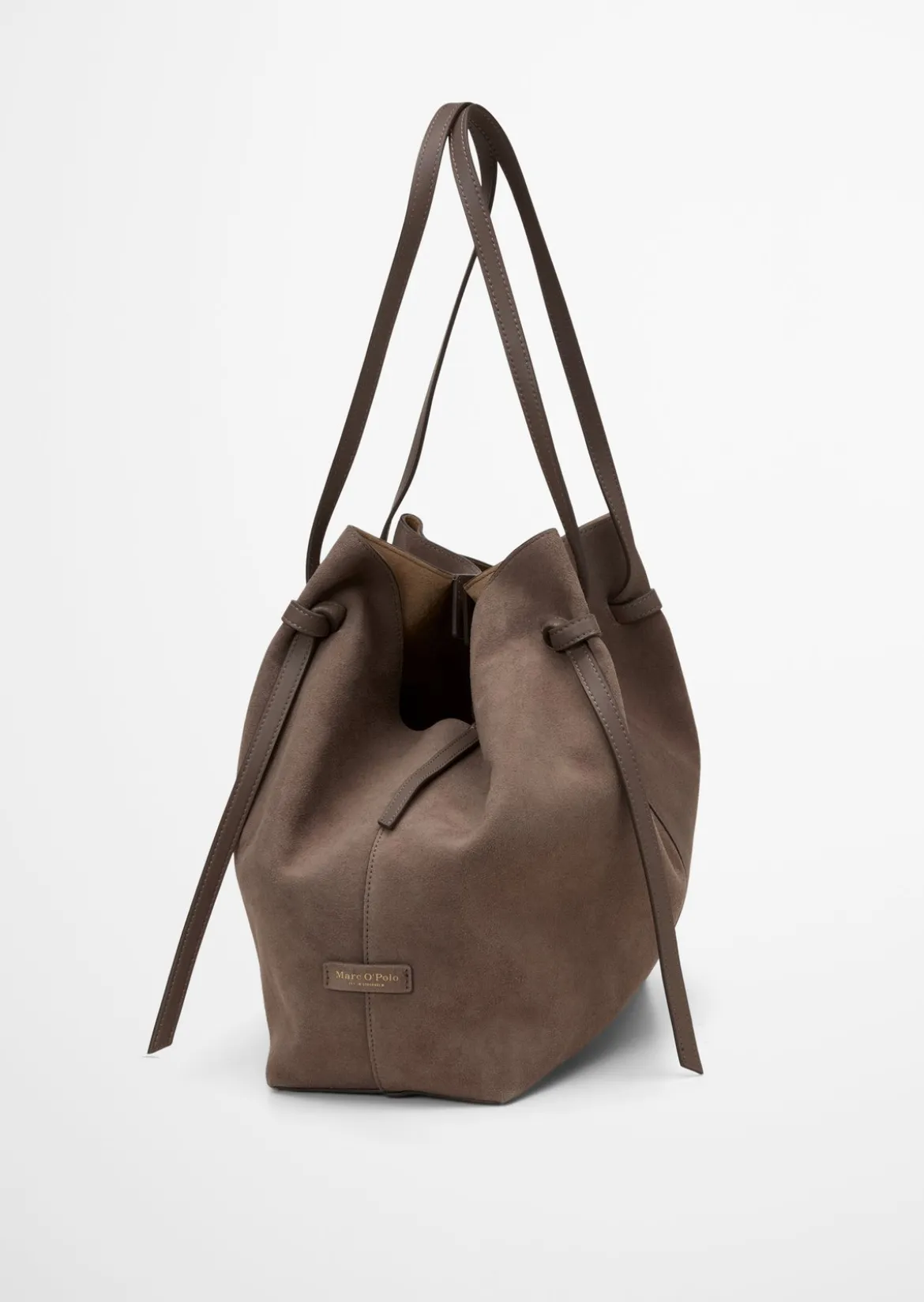 Shopper aus geschmeidigem Velours-Rindleder