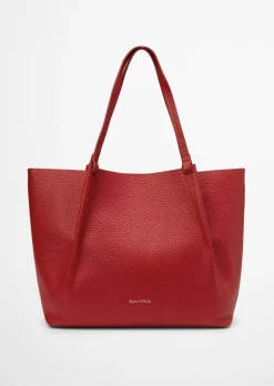 Shopper medium aus genarbtem Rindleder