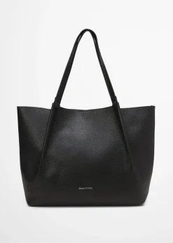 Shopper medium aus genarbtem Rindleder