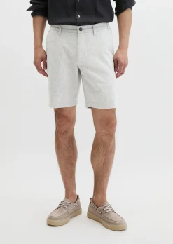Shorts Model Salo slim aus Bio-Baumwoll-Leinen-Mix