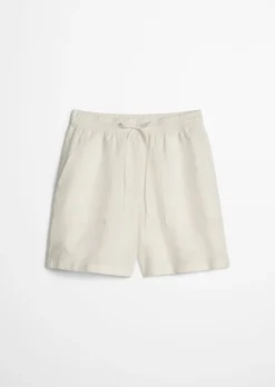 Shorts regular aus Leinen-Baumwolle-Mix