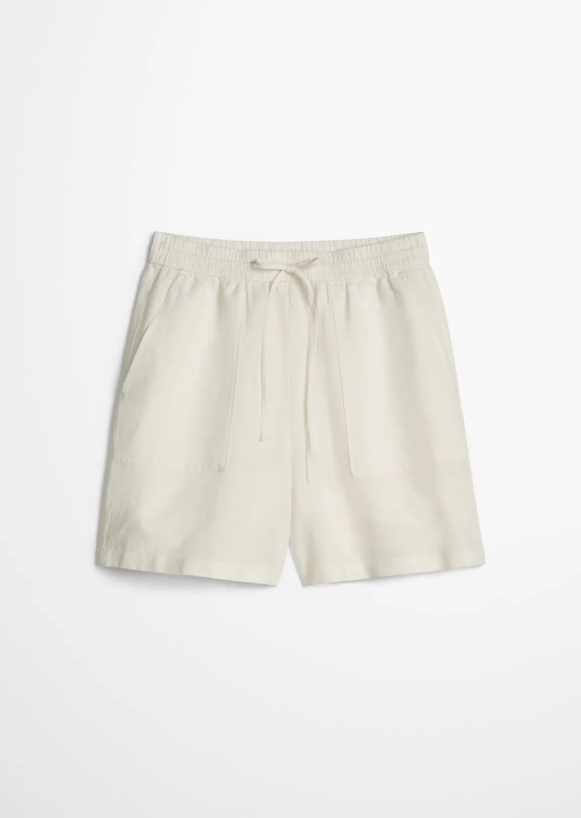 Shorts regular aus Leinen-Baumwolle-Mix