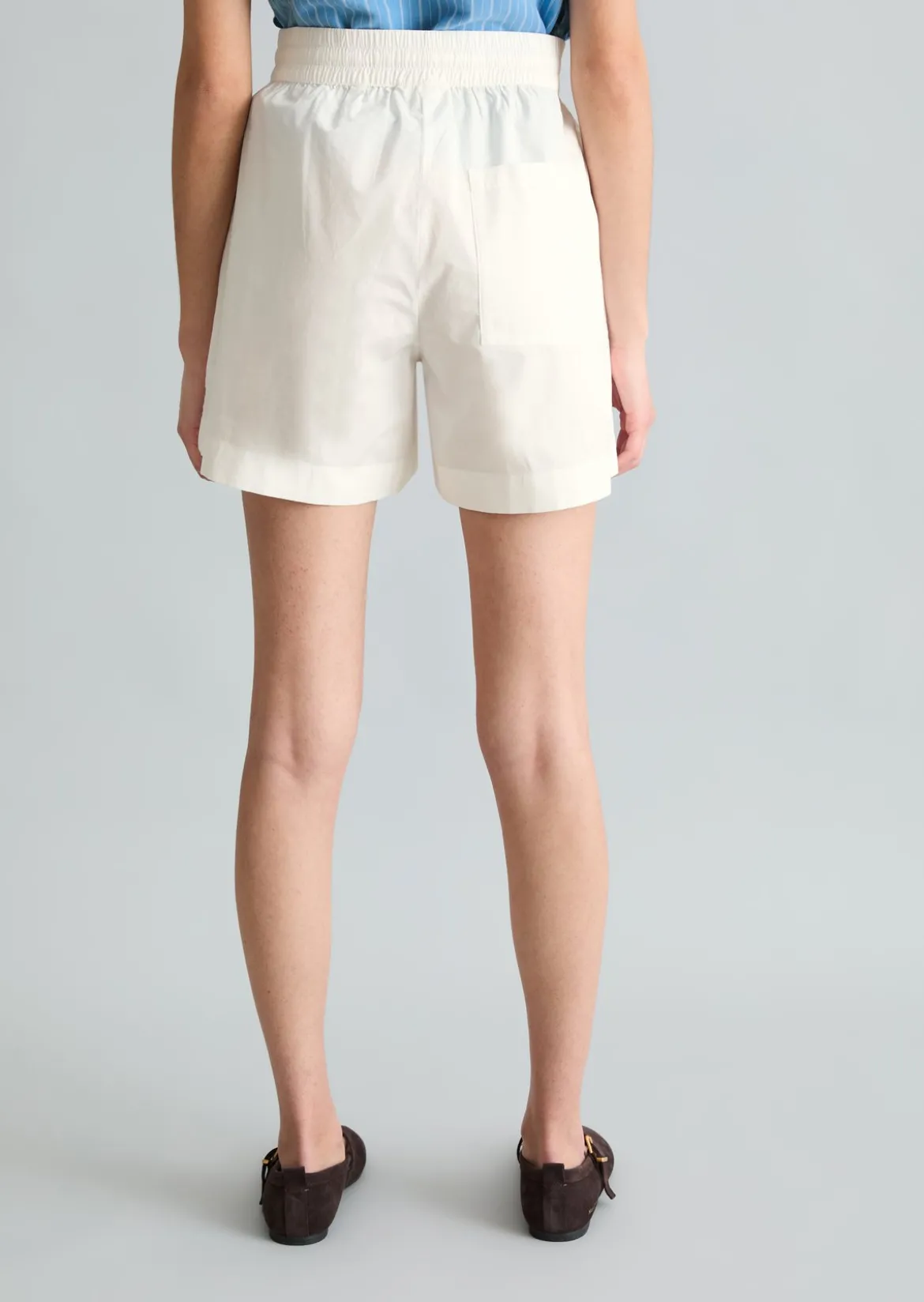 Shorts relaxed aus Papertouch-Popeline