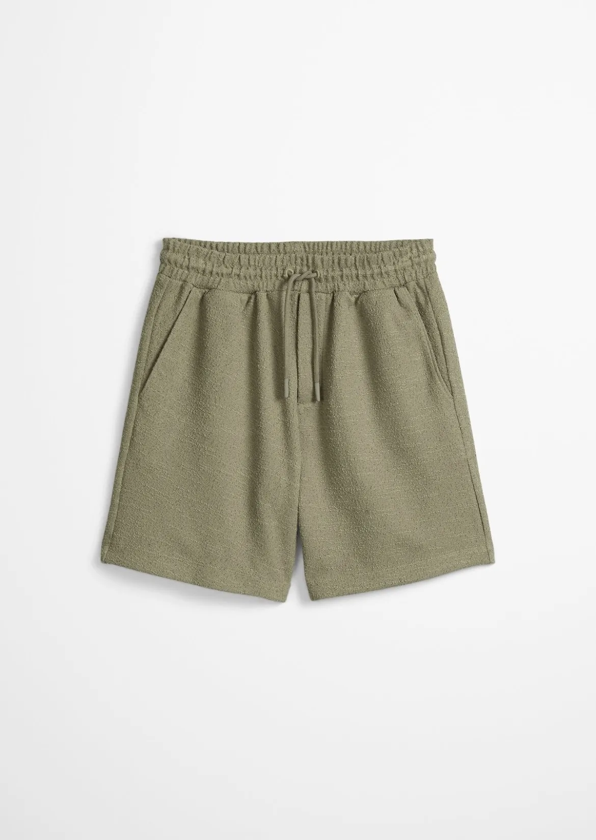 Shorts relaxed mit feiner Bouclé-Struktur