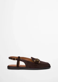 Slingback-Loafer Model Alva aus softem Veloursleder