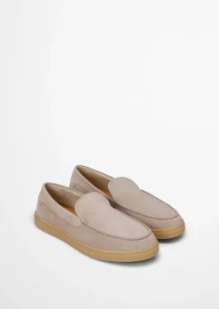 Slipper Model Karo aus Veloursleder