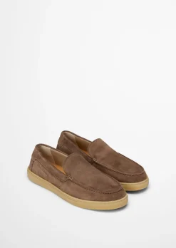 Slipper Model Karo aus Veloursleder