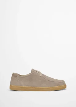 Slipper Model Karo im Wallabee-Stil aus Veloursleder