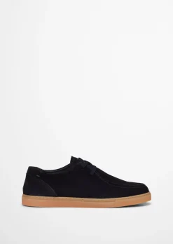 Slipper Model Karo im Wallabee-Stil aus Veloursleder