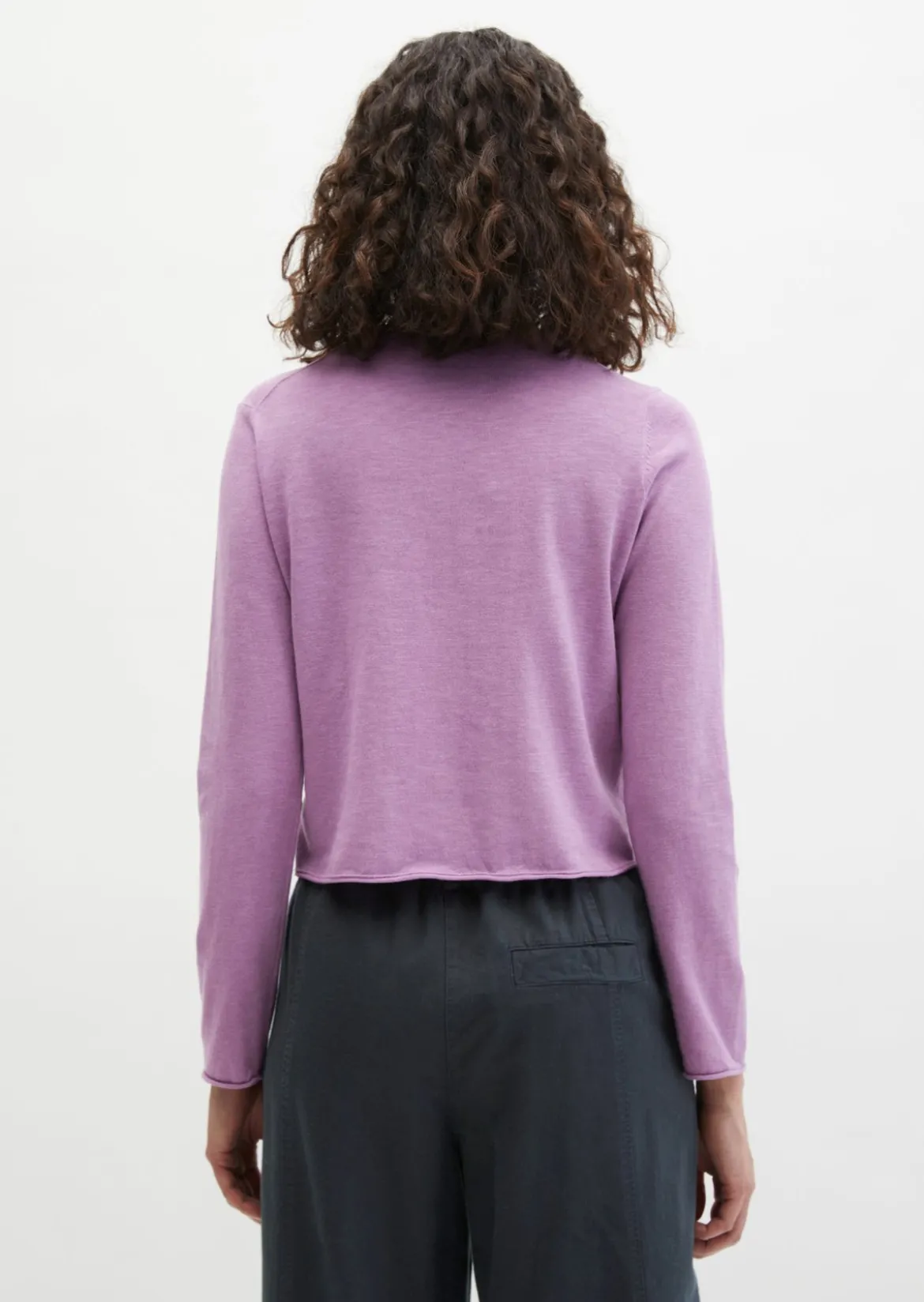 Slub-Cardigan regular aus Organic Cotton-Leinen-Mix
