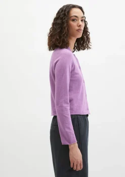 Slub-Cardigan regular aus Organic Cotton-Leinen-Mix
