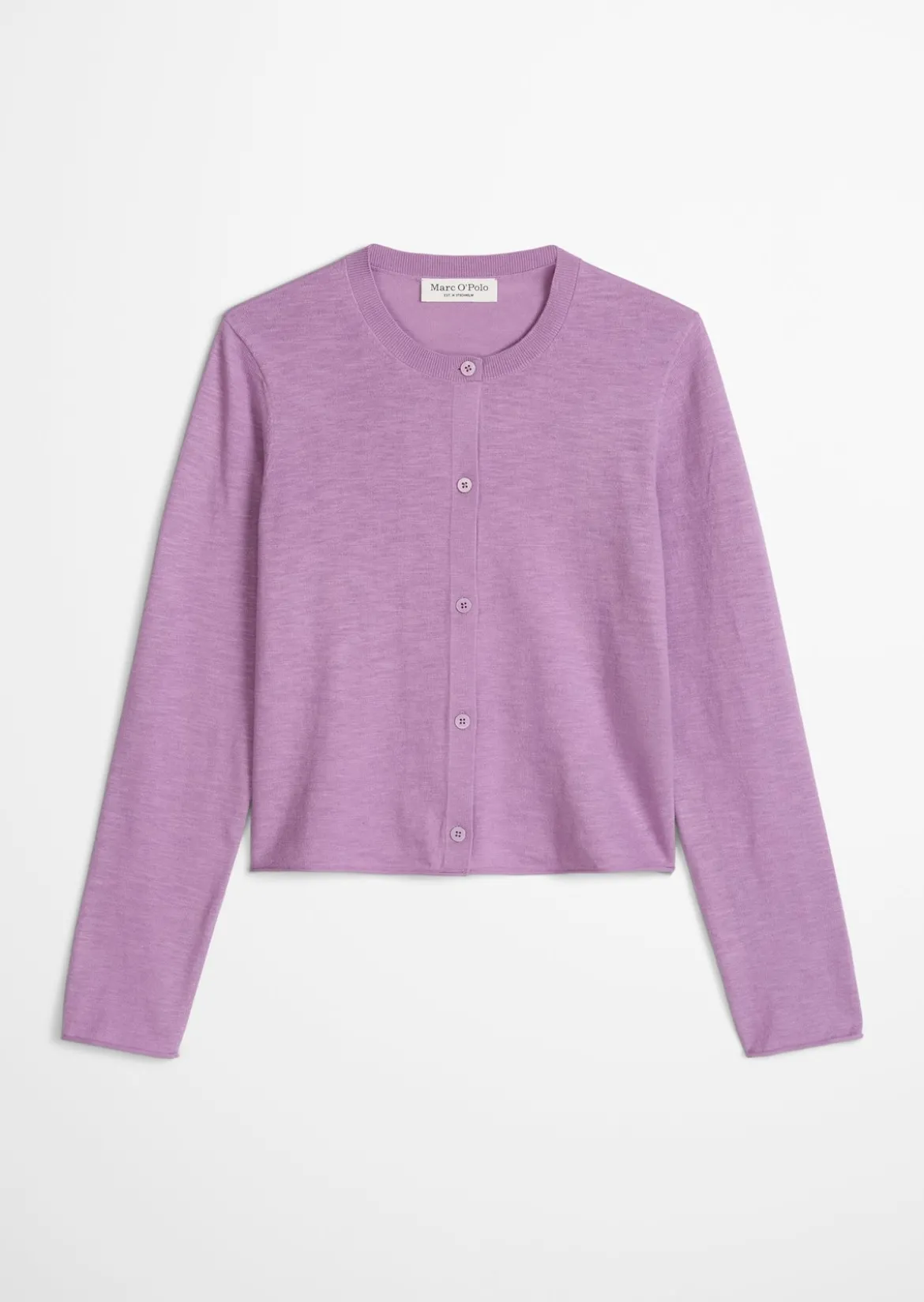 Slub-Cardigan regular aus Organic Cotton-Leinen-Mix