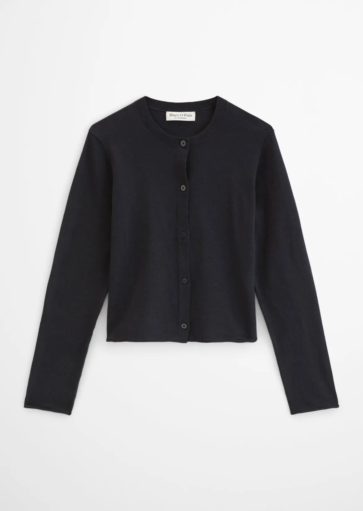 Slub-Cardigan regular aus Organic Cotton-Leinen-Mix