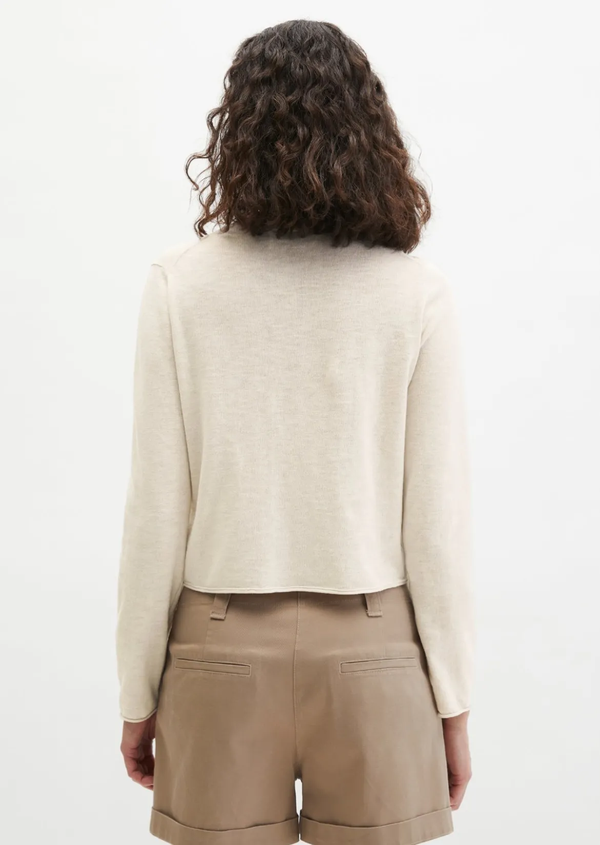 Slub-Cardigan regular aus Organic Cotton-Leinen-Mix
