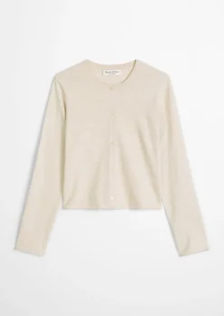 Slub-Cardigan regular aus Organic Cotton-Leinen-Mix
