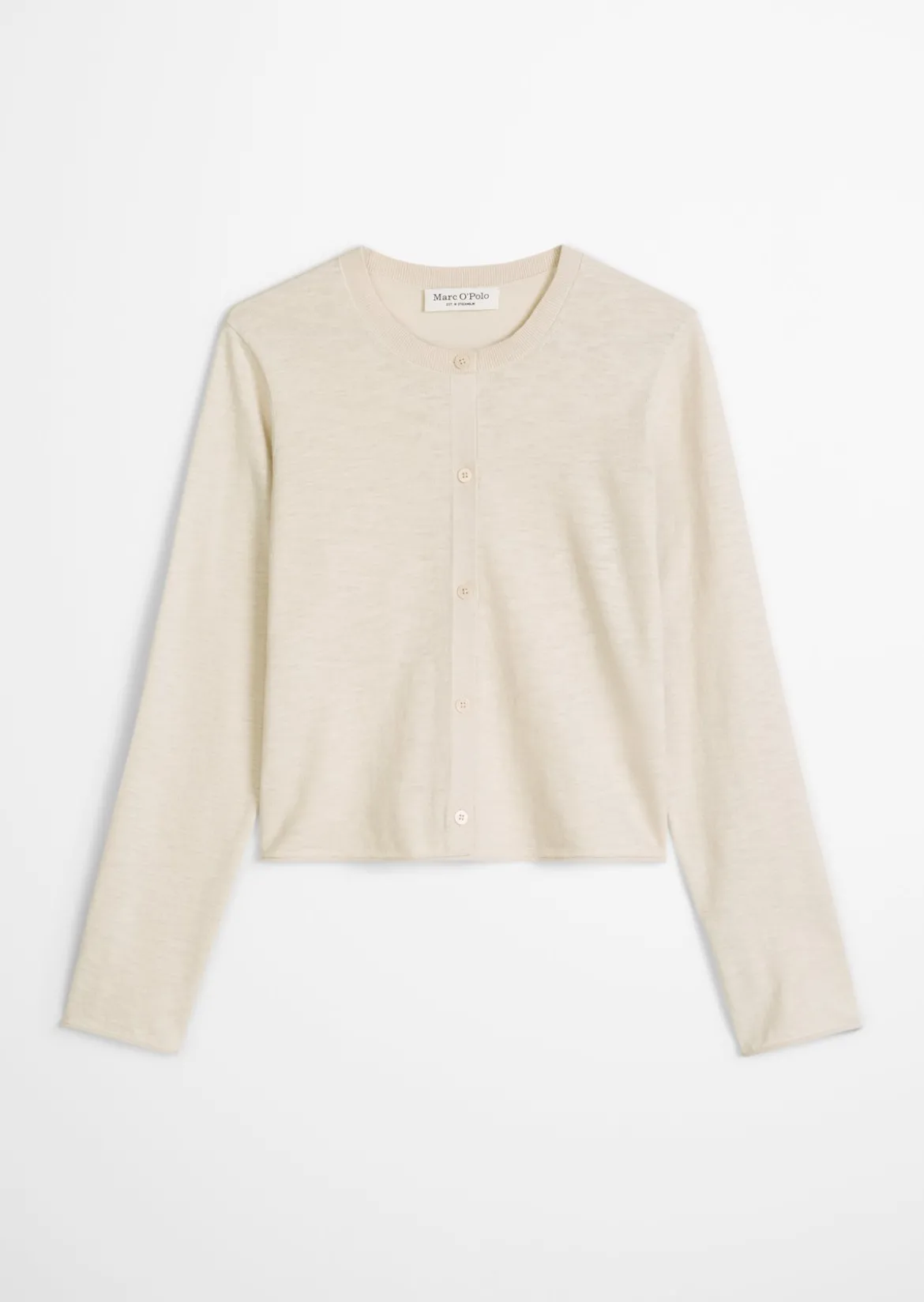 Slub-Cardigan regular aus Organic Cotton-Leinen-Mix