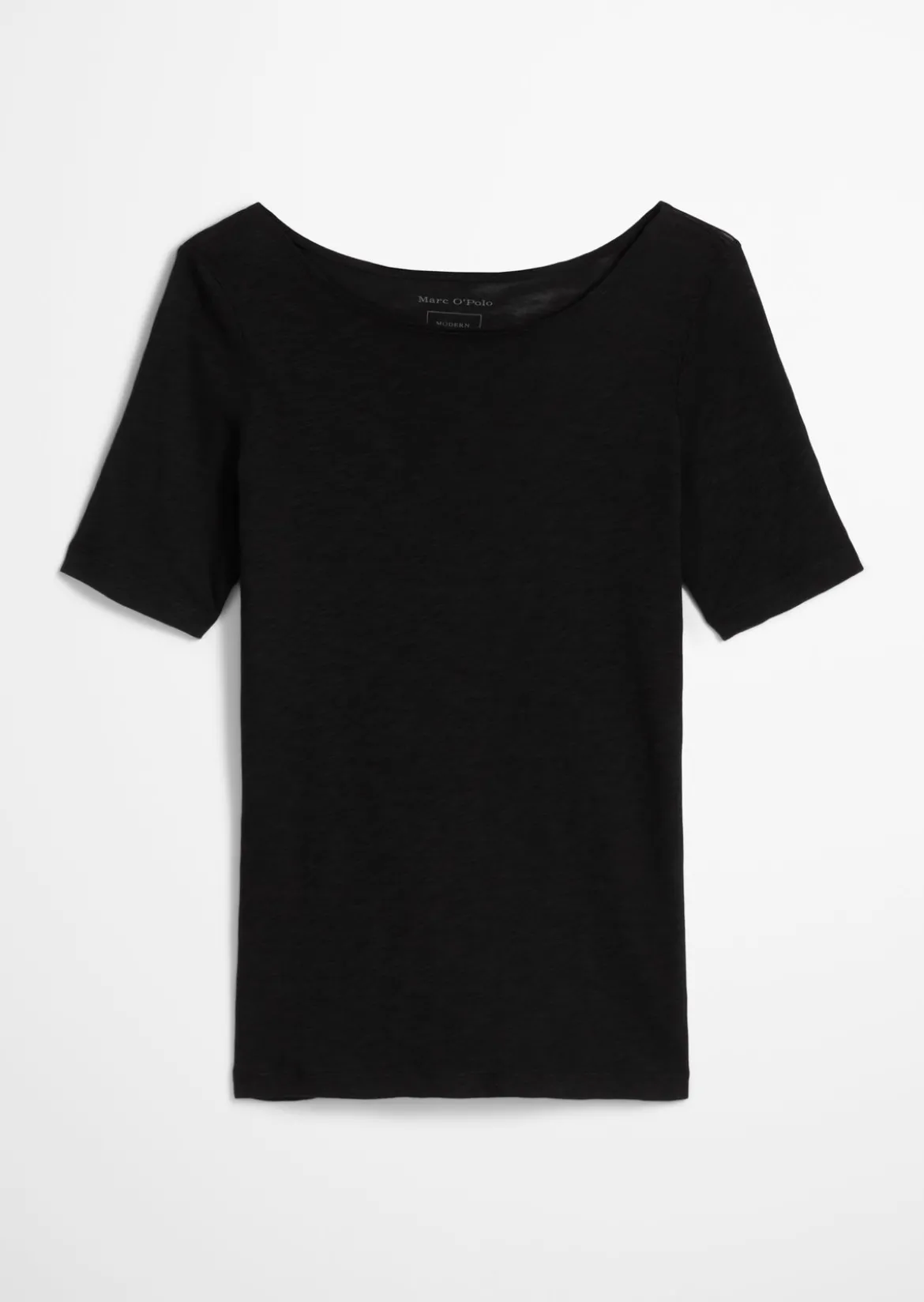 Slub-Jersey-T-Shirt regular mit U-Boot-Ausschnitt