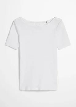 Slub-Jersey-T-Shirt regular mit U-Boot-Ausschnitt