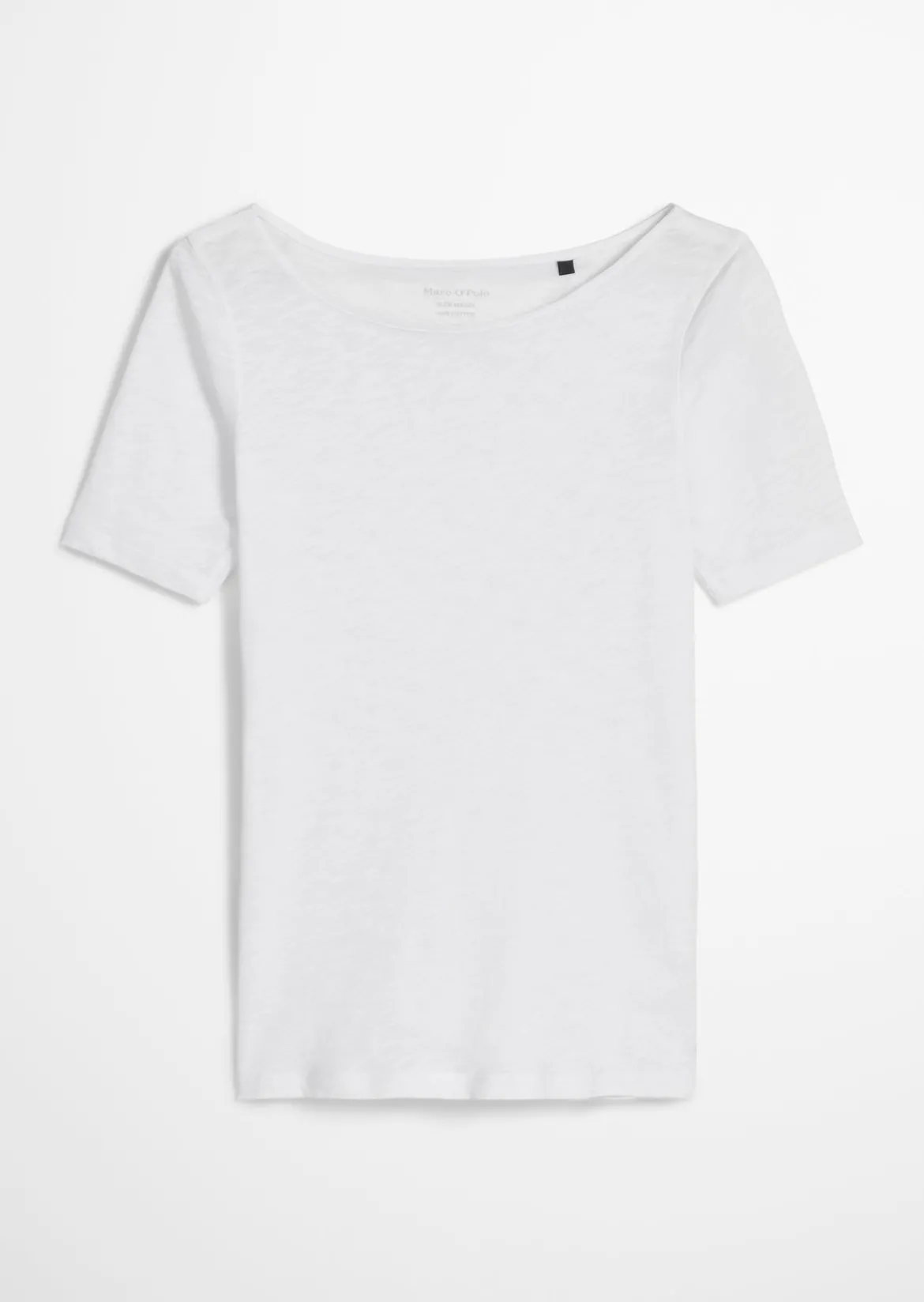 Slub-Jersey-T-Shirt regular mit U-Boot-Ausschnitt