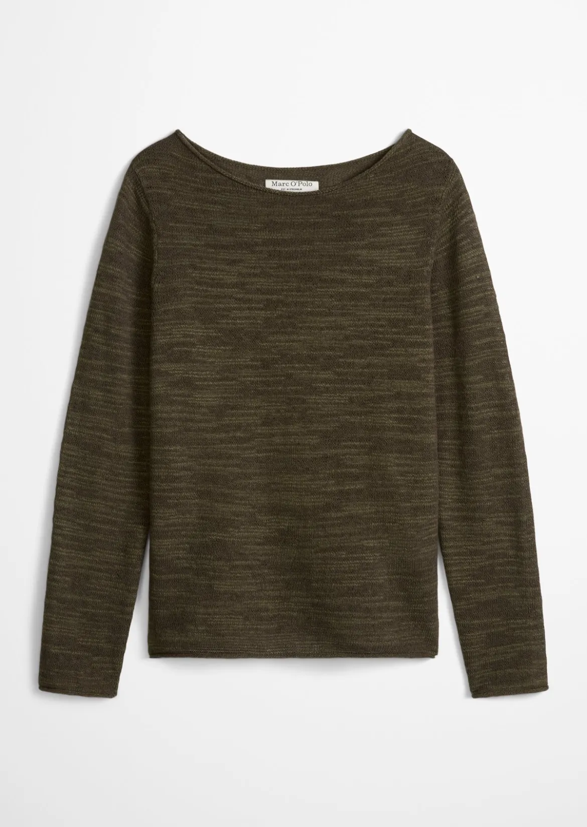 Slub-Pullover slim aus Leinen-Baumwolle-Mix