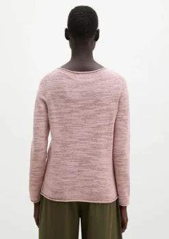 Slub-Pullover slim aus Leinen-Baumwolle-Mix