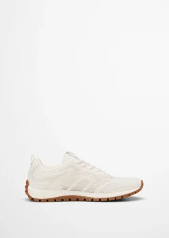 Sneaker Model Bella aus edlem Rindleder und Mesh-Einsatz