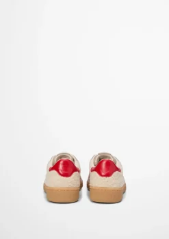 Sneaker Model Court aus Leder und Teddyfell