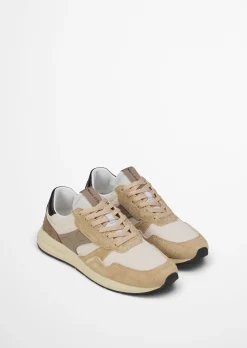 Sneaker Model Josef aus Mesh und Veloursleder