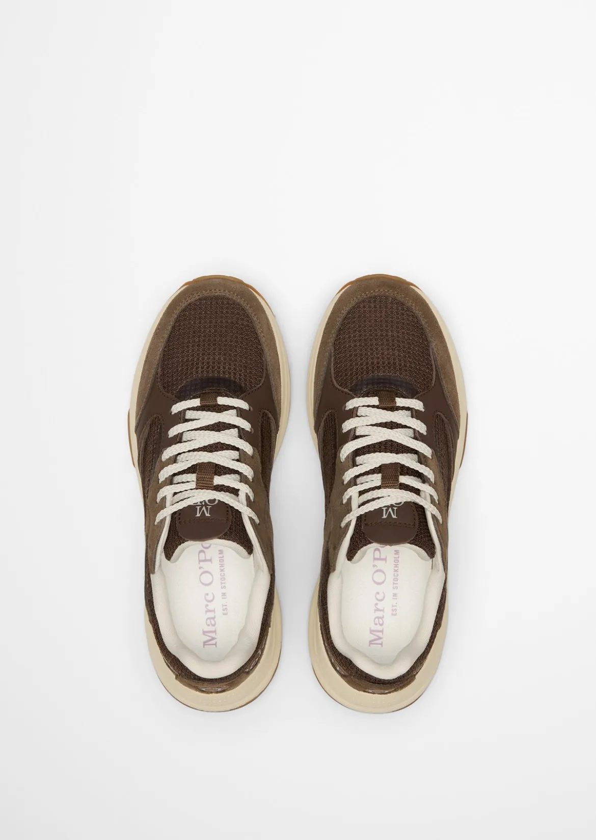 Sneaker Model Liv aus Rindleder mit Mesh-Einsatz