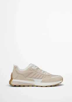 Sneaker Model Maxi aus Rindleder und recyceltem Polyester