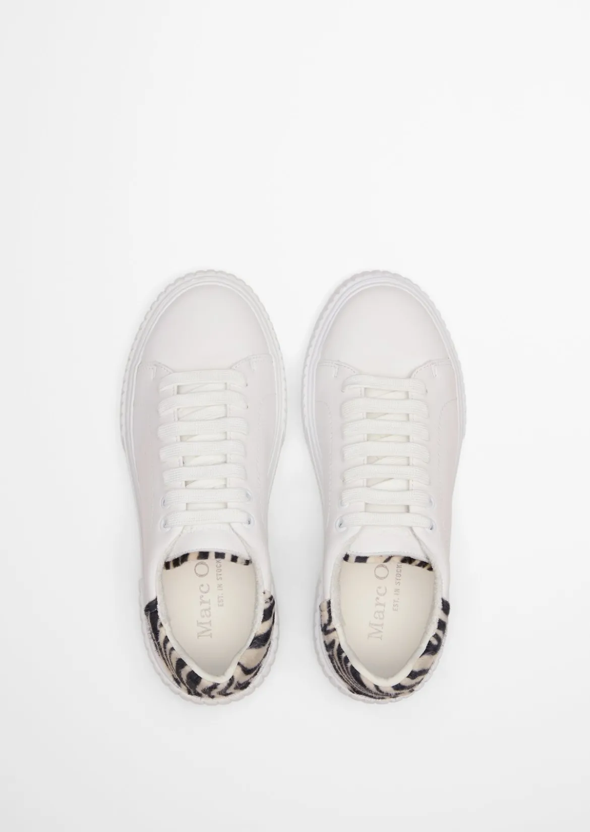 Sneaker Model Svea mit Fell in Zebra-Optik