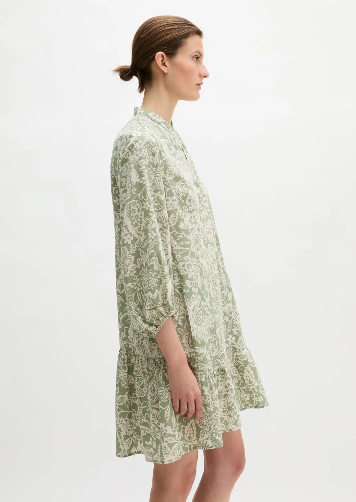 Sommerkleid loose aus bedrucktem Light-Popeline