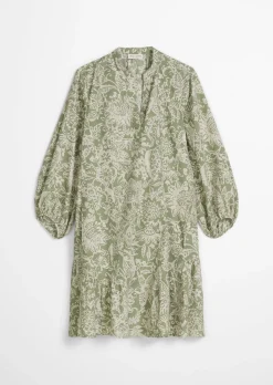 Sommerkleid loose aus bedrucktem Light-Popeline