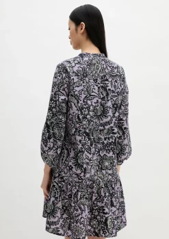 Sommerkleid loose aus bedrucktem Light-Popeline