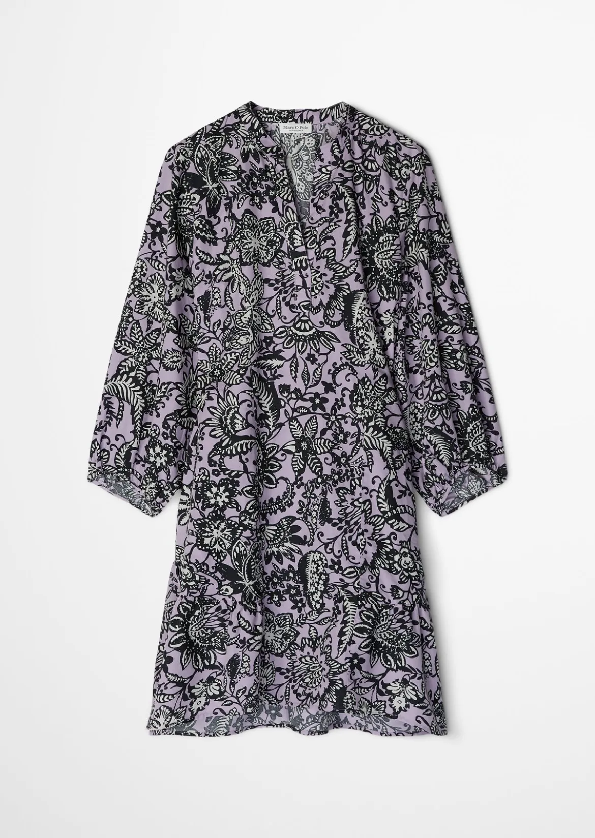 Sommerkleid loose aus bedrucktem Light-Popeline