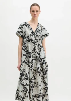 Sommerkleid loose aus bedrucktem Light-Popeline