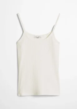 Spaghettiträger-Top slim aus Rippjersey