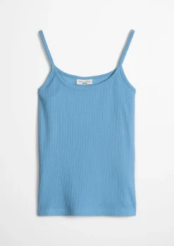 Spaghettiträger-Top slim aus Rippjersey