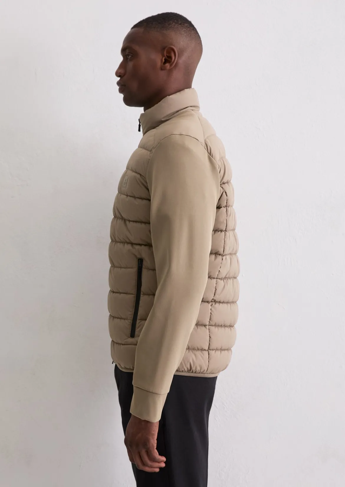Steppjacke regular mit weichen Scuba-Ärmeln