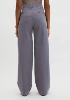 Straight Leg Pants aus Brushed Cotton Twill
