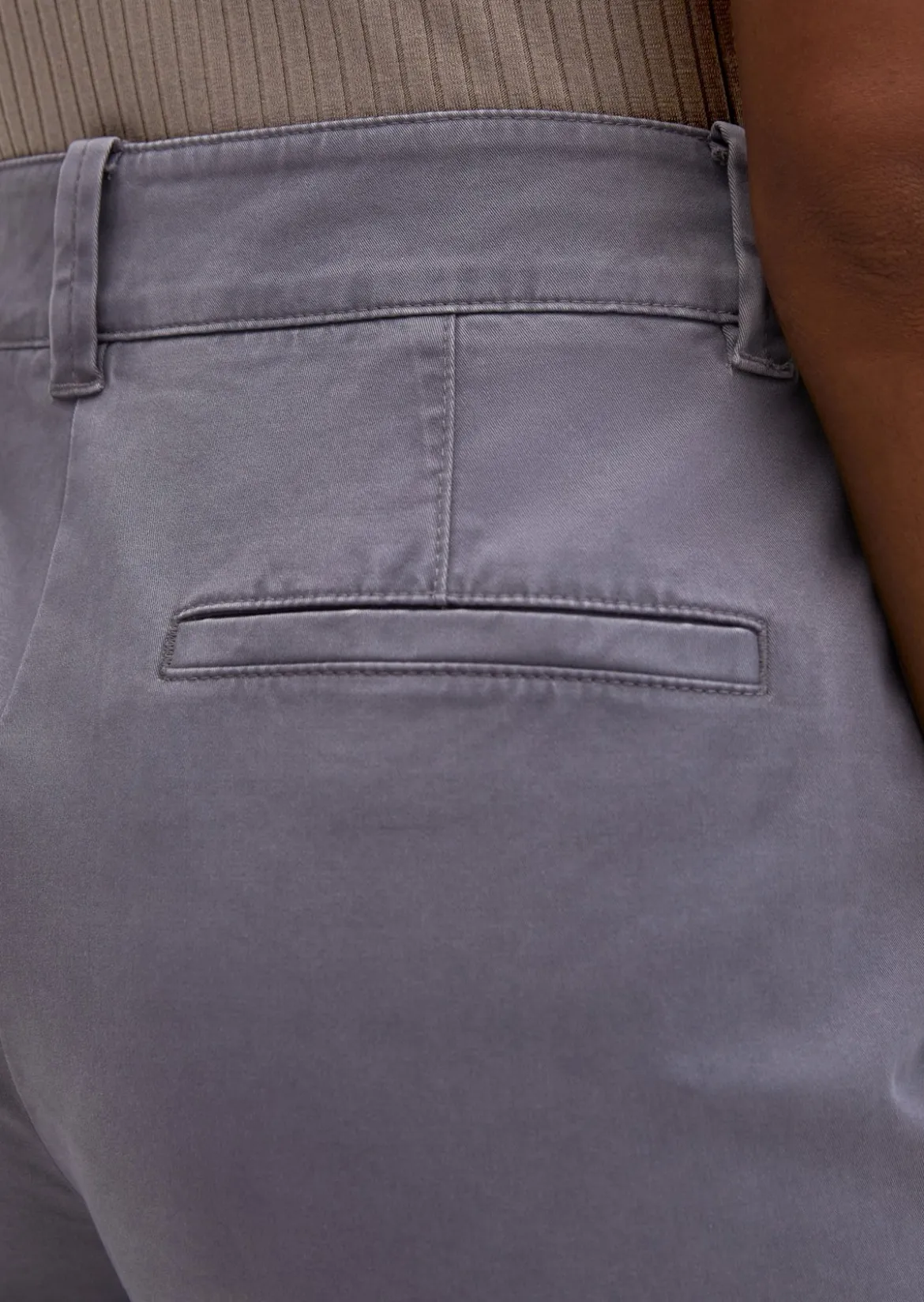 Straight Leg Pants aus Brushed Cotton Twill
