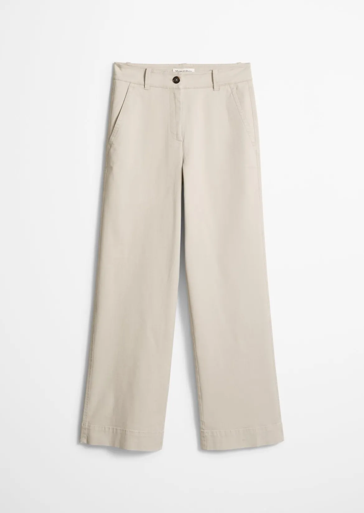 Straight Leg Pants aus Brushed Cotton Twill
