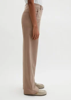 Straight Leg Pants aus Brushed Cotton Twill