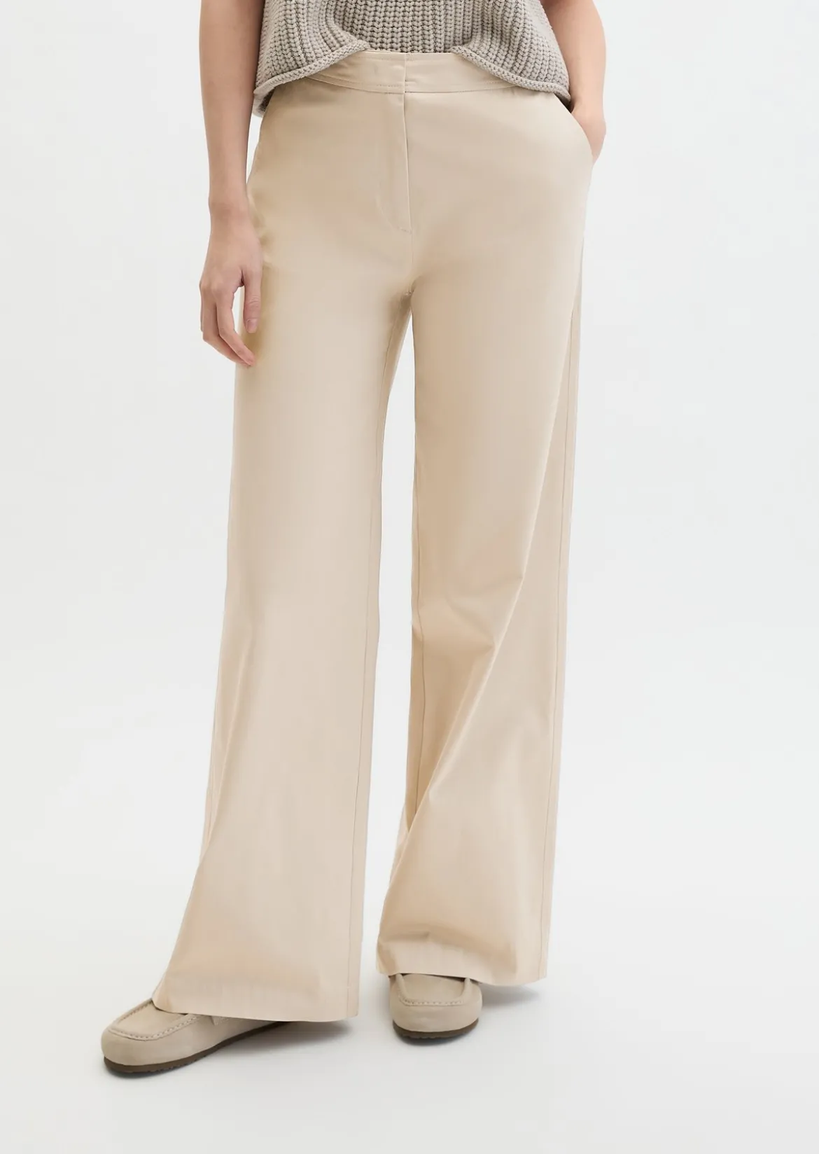 Straight Leg Pants aus Clean Cotton Twill