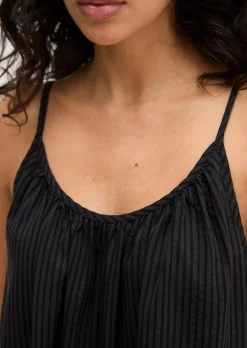 Strand-Cami-Kleid aus Viskose und Bio-Baumwolle