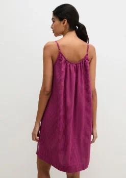 Strand-Cami-Kleid aus Viskose und Bio-Baumwolle