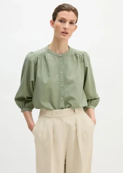 Streifen-Bluse A-Shape aus Organic-Cotton-Viskose-Mix