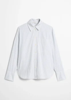 Streifenbluse oversize aus Premium-Baumwoll-Popeline