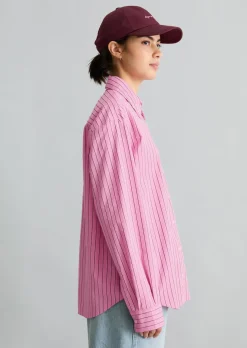 Streifenbluse regular aus Organic Cotton Lyocell-Mix