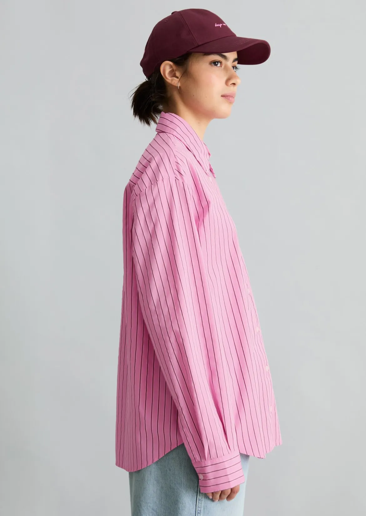 Streifenbluse regular aus Organic Cotton Lyocell-Mix